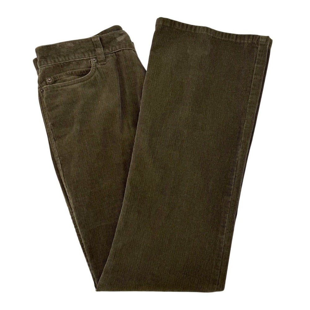 Ralph Lauren Womens‎ Size 10 Corduroy Pants Straight Leg Mid Rise Olive Green